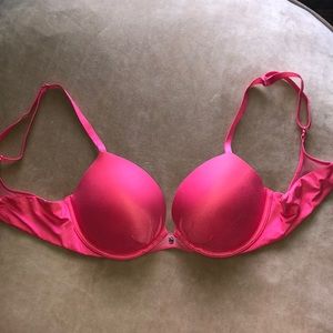 Pink Victoria secret push up bra size 34C.